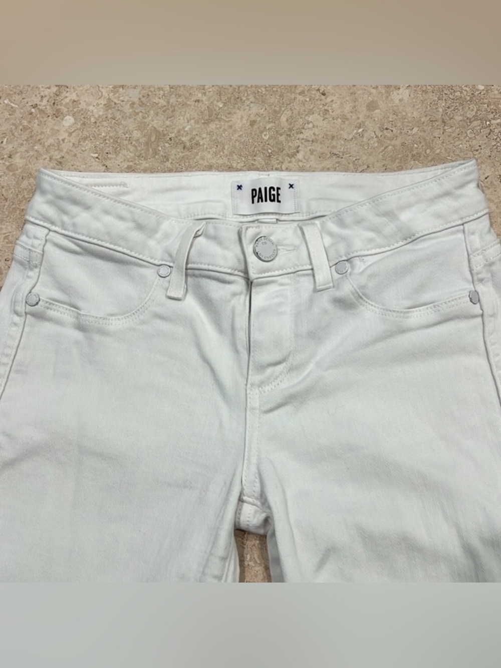 ✨ PAIGE Verdugo Crop White Skinny Jeans – Size 25 ✨ - Picture 6 of 9